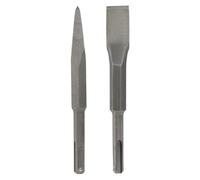 LDEXIN 3/4 Inch (20mm) Wide Flat Chisel & Point Chisel Set with SDS Plus Shank, Scaling Chisel for Concrete Masonry Stone, 5.9 Inch (150mm) Long