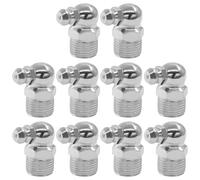 LDEXIN M12 90 Degree Grease Fitting, Brass M12 x 1mm Male Thread Zerk Nipple Nozzle Fittings, 10Pcs