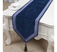 LDGF Table Runners Faux Velvet Table Runner Luxury Classy Embroidery Vintage Style Tassel Wedding Manual Table Runners Hotel Bed Coffee Wedding Table Linens Runners Cloth, 10 Colors