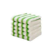 LDGSUPH 10PCS Bamboo Viscose Dish Cloths, Thick Absorbent Low-Lint Kitchen Towels Green/White(Green,M)