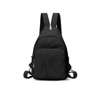 LDGSUPH 2 in 1 Backpack Sling Bag Convertible, Lightweight Waterproof Oxford Daypack for Men Women Travel(Black)