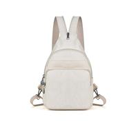 LDGSUPH 2 in 1 Backpack Sling Bag Convertible, Lightweight Waterproof Oxford Daypack for Men Women Travel(White)