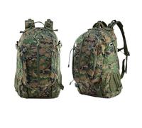 LDGSUPH 35L Military Tactical Backpack Waterproof Hiking Bag Breathable Rucksack(Brown green)