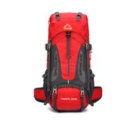 LDGSUPH 70L Large Hiking Backpack Lightweight Water-Resistant Camping Pack for Men & Women(Red)