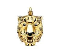 LDGSUPH 925 Sterling Silver Pendant, Golden Tiger Pendant Jewelry Punk Accessories Gift for Women Men Christmas/Valentine's Day/Mother's Day/Birthday Gift