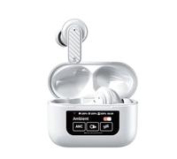 LDGSUPH Bluetooth Headphones Bluetooth 5.4 Earbuds Color Screen Touch HiFi Stereo Noise Reducing Super Bass True Wireless Earbuds(White)