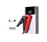 LDGSUPH Car Emergency Starting Power Supply 12V Large Capacity Car Multi-function Electric Fire Tyre Inflator Air(Silver 10000mAh)