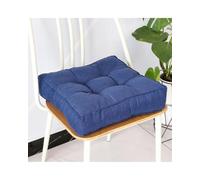 LDGSUPH Car Seat Cover 3D Piped Thickened Seat Cushion - Solid Color Imitation Linen Cover, Candy Colors - Square Pillow For Sofa, Car, Tatami, Bay Window(Sapphire blue,40 * 40 * 9cm)