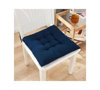 LDGSUPH Car Seat Cover Solid Chair Cushion Square Mat Cotton Upholstery Soft Padded Cushion Pad Office Home Or Car Garden Sun Lounge Seat Cushion(Navy Blue)