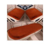 LDGSUPH Car Seat Cover Universal Plush Car Seat Cushion Set, Artificial Fur, Front 45x45cm Rear 135x45cm, Winter Warm Padded Cover With Anti-Slip(Coffee)