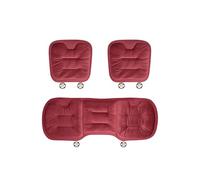 LDGSUPH Car Seat Cover Universal Winter Plush Car Seat Covers Full Set For Fabia Rapid Octavia Superb Citigo Roomster Front Rear Seat Covers(3PCS Red)