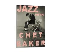 LDGSUPH Chet BakerRetro Wall Art Poster Classic Style Posters Perfect Fashioned Decor for Library Bar Or Home Theater16x24inch(40x60cm) Frame-style