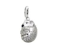LDGSUPH Cute Hedgehog Charm Pendant, 925 Sterling Silver Dangle Charm Birthday, Anniversary, for Women Men