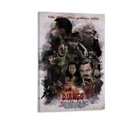 LDGSUPH Django UnchainedRetro Wall Art Poster Classic Style Posters Perfect Fashioned Decor for Library Bar Or Home Theater16x24inch(40x60cm) Frame-style