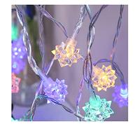 LDGSUPH Extra Large Outdoor Christmas Ornaments,Snowflake Lights, Fairy String Indoor,LED Light Decor for Bedroom Party Garden Patio(Four Colors,4.5M)