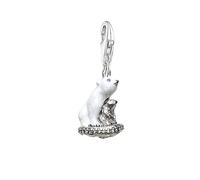 LDGSUPH Ice Polar Bear Dangle Charm, 925 Sterling Silver Dangle Charm Fit Bracelets And Necklaces Valentines Day Gift For Women Men Girls(Ring)