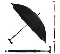 LDGSUPH Long Handled Umbrella Umbrella for Women Men, Large Windproof Walking Stick Umbrella for Outdoor, Travel, Beach, Garden(Black)