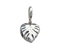 LDGSUPH Monstera Leaf Charm, 925 Sterling Silver Dangle Charm Pendant Romantic Valentine Day Gift for Women Girls