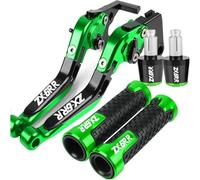 LDGSUPH Motorcycle Brake Clutch Levers for Kawasaki Zx6rr 2005-2006 Motorcycle Adjustable CNC Aluminum Brake Clutch Levers Handlebar Handle Grips Ends Zx6 Rr Zx6-rr