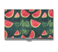 LDGSUPH One in A Melon Business Card Holder Minimalist Wallet RFID Blocking Credit Cards Holder Slim Name Cards Holders Compact Aluminum Alloy Business Card Case for Adult