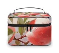 LDGSUPH Pink Peach Makeup Bag with Handle Portable Travel Toiletry Bag Lightweight Waterproof Cute Cosmetics Storage Bags Large Fashion Makeup Case Organizer For Women
