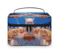 LDGSUPH Pool Party Cruise Ship Makeup Bag with Handle Portable Travel Toiletry Bag Lightweight Waterproof Cute Cosmetics Storage Bags Large Fashion Makeup Case Organizer For Women