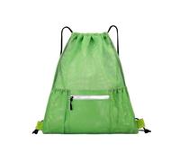 LDGSUPH Portable drawstring bag, breathable sports backpack for men and women, large capacity gym bag.(Green,L)