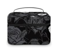 LDGSUPH Rose Gothic Makeup Bag with Handle Portable Travel Toiletry Bag Lightweight Waterproof Cute Cosmetics Storage Bags Large Fashion Makeup Case Organizer For Women