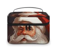 LDGSUPH Santa Claus Makeup Bag with Handle Portable Travel Toiletry Bag Lightweight Waterproof Cute Cosmetics Storage Bags Large Fashion Makeup Case Organizer For Women