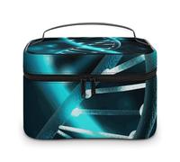LDGSUPH Science Gene Strand Makeup Bag with Handle Portable Travel Toiletry Bag Lightweight Waterproof Cute Cosmetics Storage Bags Large Fashion Makeup Case Organizer For Women