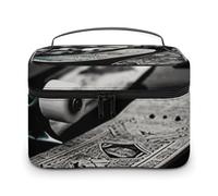 LDGSUPH Skate Boards Makeup Bag with Handle Portable Travel Toiletry Bag Lightweight Waterproof Cute Cosmetics Storage Bags Large Fashion Makeup Case Organizer For Women