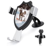 LDGSUPH Skiing Squirrel Phone Holders for Your Car Cradle Portable Smartphone Holder Air Vent Cell Phones Stand Universal Car Phone Mount 90° Adjustable Cell Phones Mount