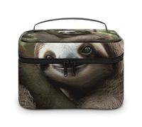 LDGSUPH Sloth Animal Makeup Bag with Handle Portable Travel Toiletry Bag Lightweight Waterproof Cute Cosmetics Storage Bags Large Fashion Makeup Case Organizer For Women