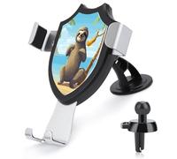 LDGSUPH Sloth on Beach Phone Holders for Your Car Cradle Portable Smartphone Holder Air Vent Cell Phones Stand Universal Car Phone Mount 90° Adjustable Cell Phones Mount