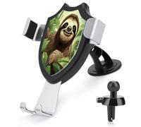 LDGSUPH Sloths Background1 Phone Holders for Your Car Cradle Portable Smartphone Holder Air Vent Cell Phones Stand Universal Car Phone Mount 90° Adjustable Cell Phones Mount