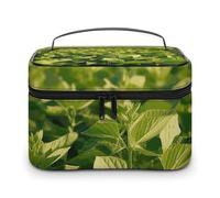 LDGSUPH Soybean Field Makeup Bag with Handle Portable Travel Toiletry Bag Lightweight Waterproof Cute Cosmetics Storage Bags Large Fashion Makeup Case Organizer For Women