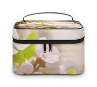 LDGSUPH Spring And Flower Makeup Bag with Handle Portable Travel Toiletry Bag Lightweight Waterproof Cute Cosmetics Storage Bags Large Fashion Makeup Case Organizer For Women