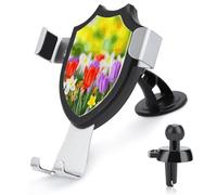 LDGSUPH Spring Flowers Phone Holders for Your Car Cradle Portable Smartphone Holder Air Vent Cell Phones Stand Universal Car Phone Mount 90° Adjustable Cell Phones Mount