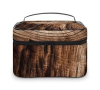 LDGSUPH Stump of Oak Tree Makeup Bag with Handle Portable Travel Toiletry Bag Lightweight Waterproof Cute Cosmetics Storage Bags Large Fashion Makeup Case Organizer For Women