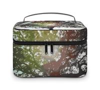 LDGSUPH Tree Art Makeup Bag with Handle Portable Travel Toiletry Bag Lightweight Waterproof Cute Cosmetics Storage Bags Large Fashion Makeup Case Organizer For Women