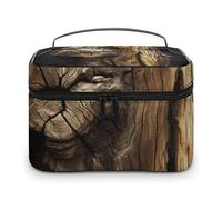 LDGSUPH Tree Trunk Makeup Bag with Handle Portable Travel Toiletry Bag Lightweight Waterproof Cute Cosmetics Storage Bags Large Fashion Makeup Case Organizer For Women