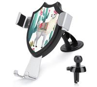LDGSUPH Tropical Llama Alpaca Cactus Flower Phone Holders for Your Car Cradle Portable Smartphone Holder Air Vent Cell Phones Stand Universal Car Phone Mount 90° Adjustable Cell Phones Mount