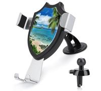 LDGSUPH Tropical Palm Tree Hawaii Beach Phone Holders for Your Car Cradle Portable Smartphone Holder Air Vent Cell Phones Stand Universal Car Phone Mount 90° Adjustable Cell Phones Mount