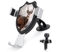 LDGSUPH Wild Animals Deer Phone Holders for Your Car Cradle Portable Smartphone Holder Air Vent Cell Phones Stand Universal Car Phone Mount 90° Adjustable Cell Phones Mount