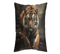 LDGSUPH Wild Animals Tiger Pillow Cases Soft Pillowcase with Invisible Zipper Wrinkle Resistant Pillow Covers Breathable Removable Pillow Protector for Bed Sofa Car 12 "x20