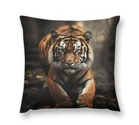 LDGSUPH Wild Animals Tiger Pillowcases with Zipper Removable Plush Throw Pillow Covers Soft Pillow Cases Luxury Pillow Protector Cushion Covers for Bed Sofa Car 20 "x20