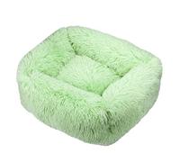 LDGSUPH Winter pet nest, square, velvet, thickened and warm, stable bottom, suitable for cats and dogs(Fruit Green,XS)