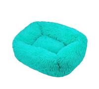 LDGSUPH Winter pet nest, square, velvet, thickened and warm, stable bottom, suitable for cats and dogs(Green,M)