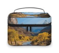 LDGSUPH Zion National Park Makeup Bag with Handle Portable Travel Toiletry Bag Lightweight Waterproof Cute Cosmetics Storage Bags Large Fashion Makeup Case Organizer For Women