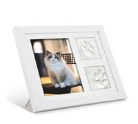LDHHYH 2 Pack Paw Print Kit for Dogs and Cats, Pet Paw Print Kit with Clay, Cat and Dog Pet Paw Print Kit for Pet Lovers and Memorials Gifts, Wall Hanging or Stand Suit for 4" x 6" Photo